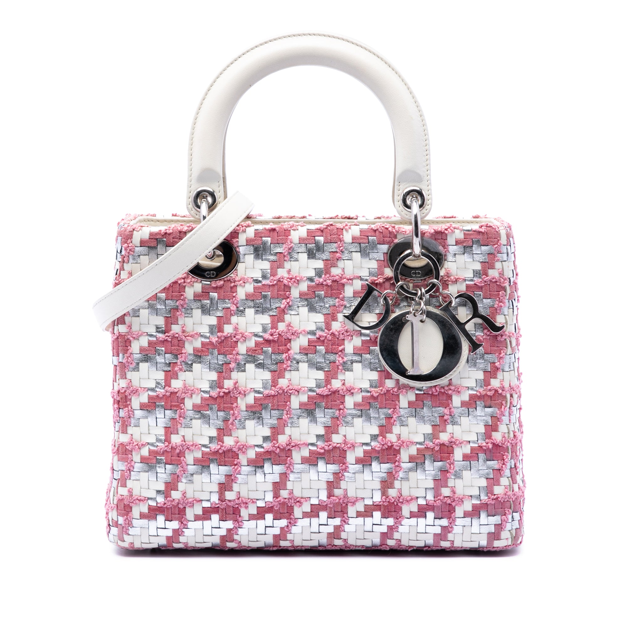 Medium Lambskin And Tweed Lady Dior - Image 1