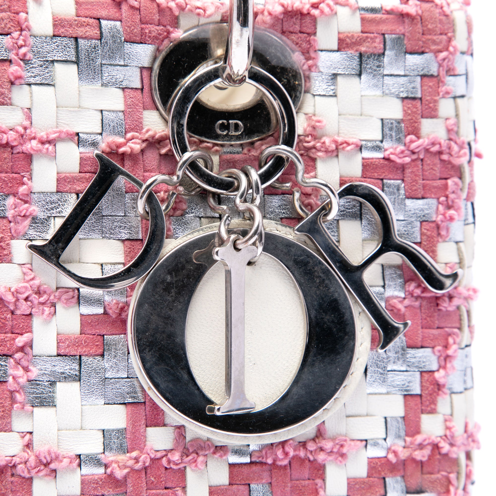 Medium Lambskin And Tweed Lady Dior - Image 5