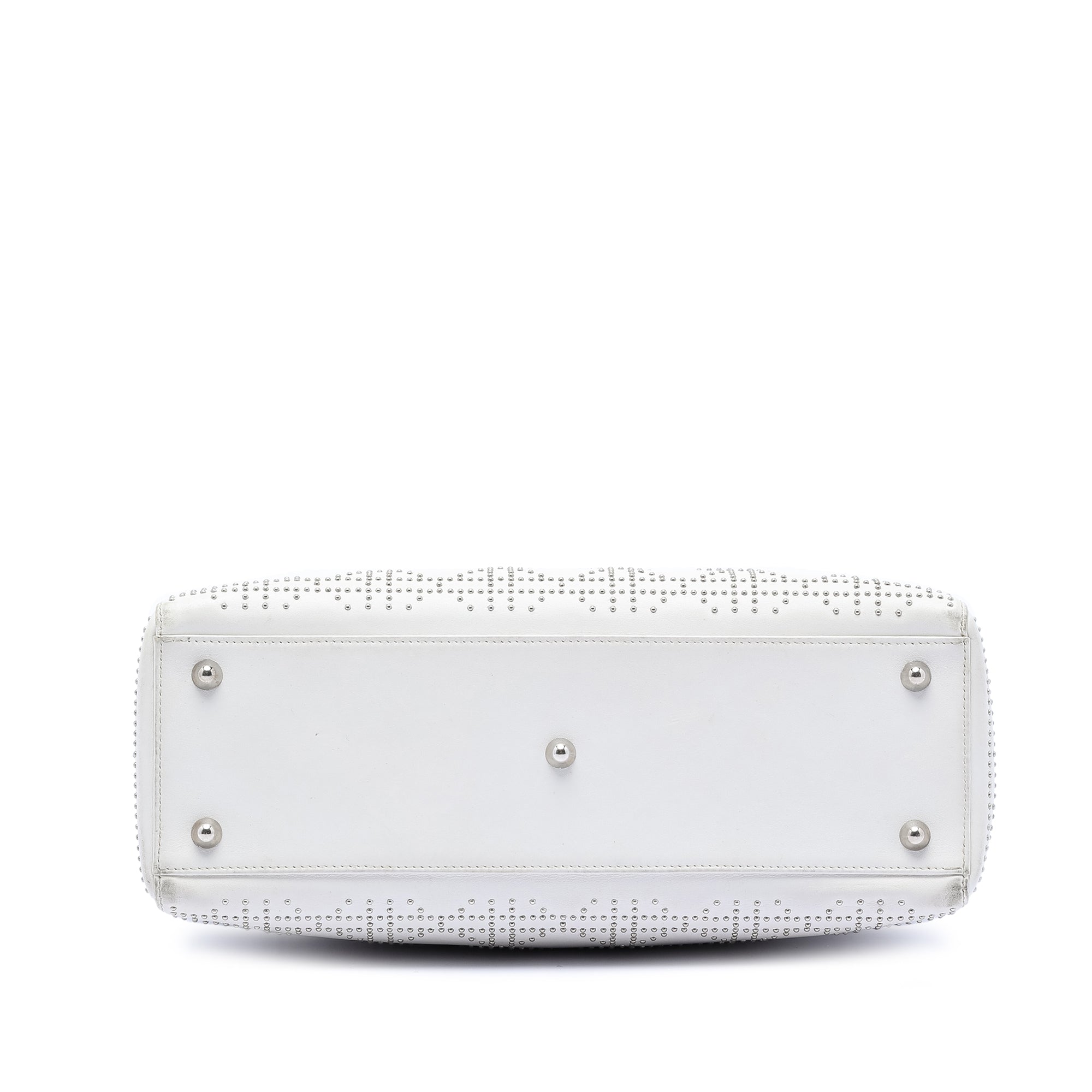 Large Calfskin Cannage Studded Lady Dior - Image 3