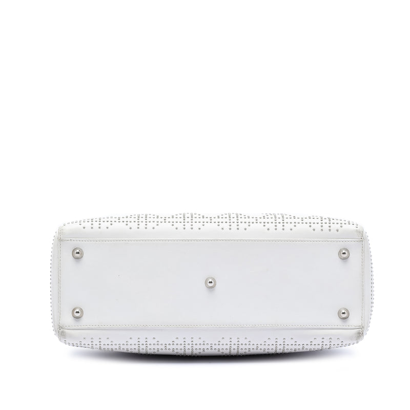 Large Calfskin Cannage Studded Lady Dior - Image 3