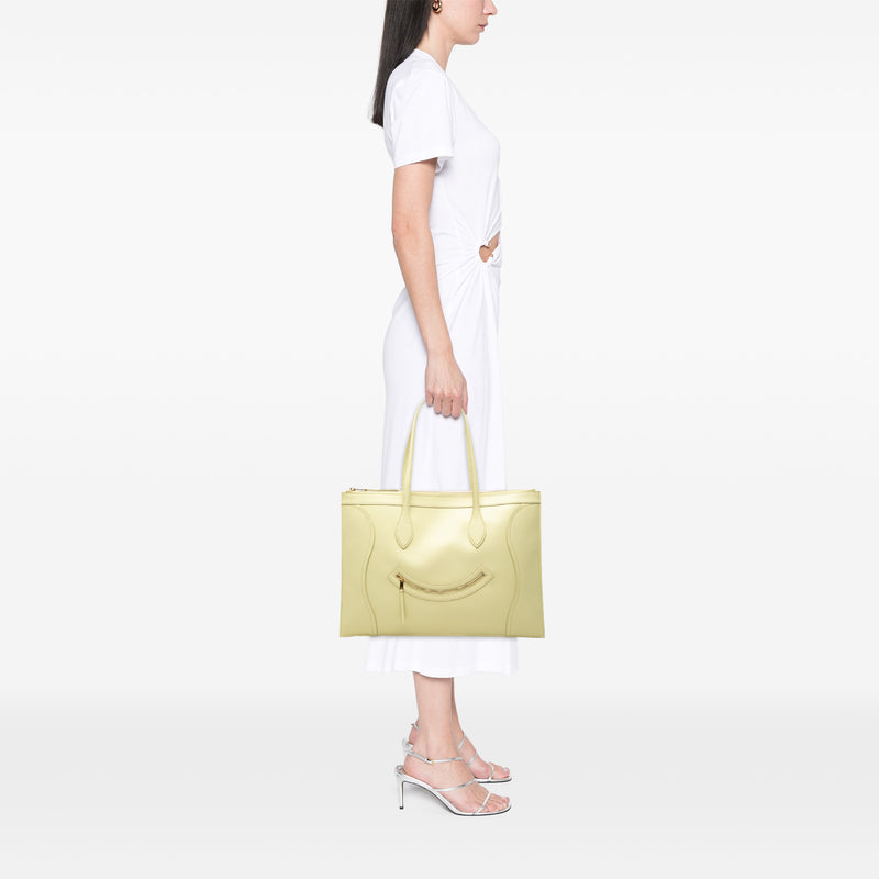 Glossy Calfskin Flat Luggage Tote - Image 6