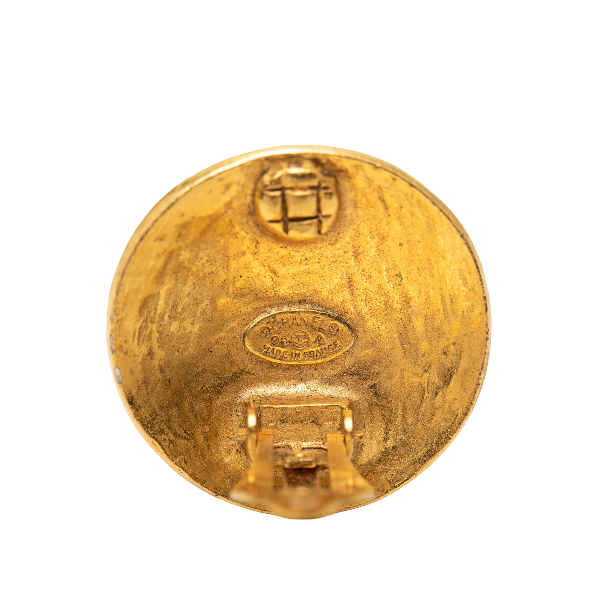 CC Gold Plated Grapevine Round Clip On Earrings - Image 3