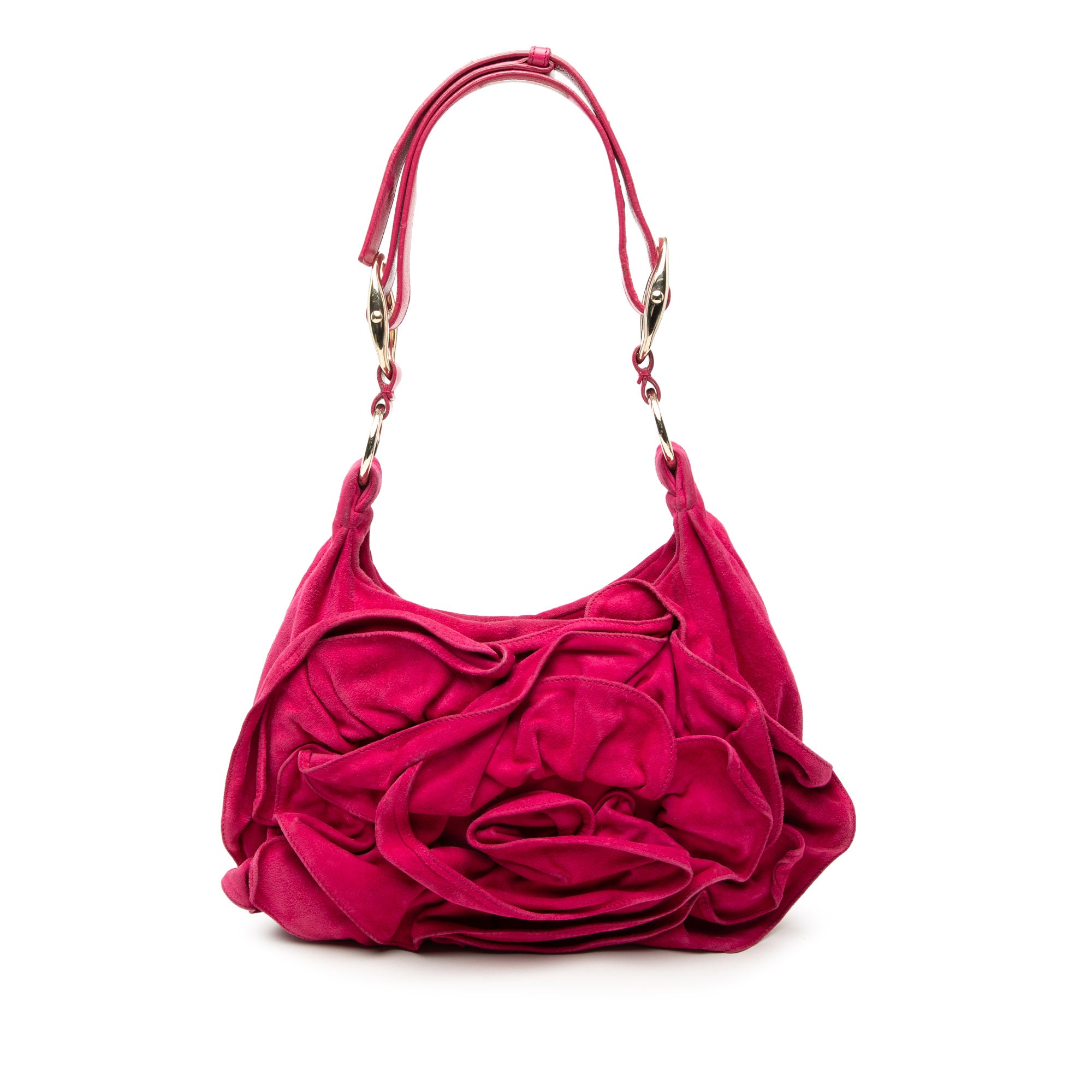Suede Nadja Rose Shoulder Bag - Image 1