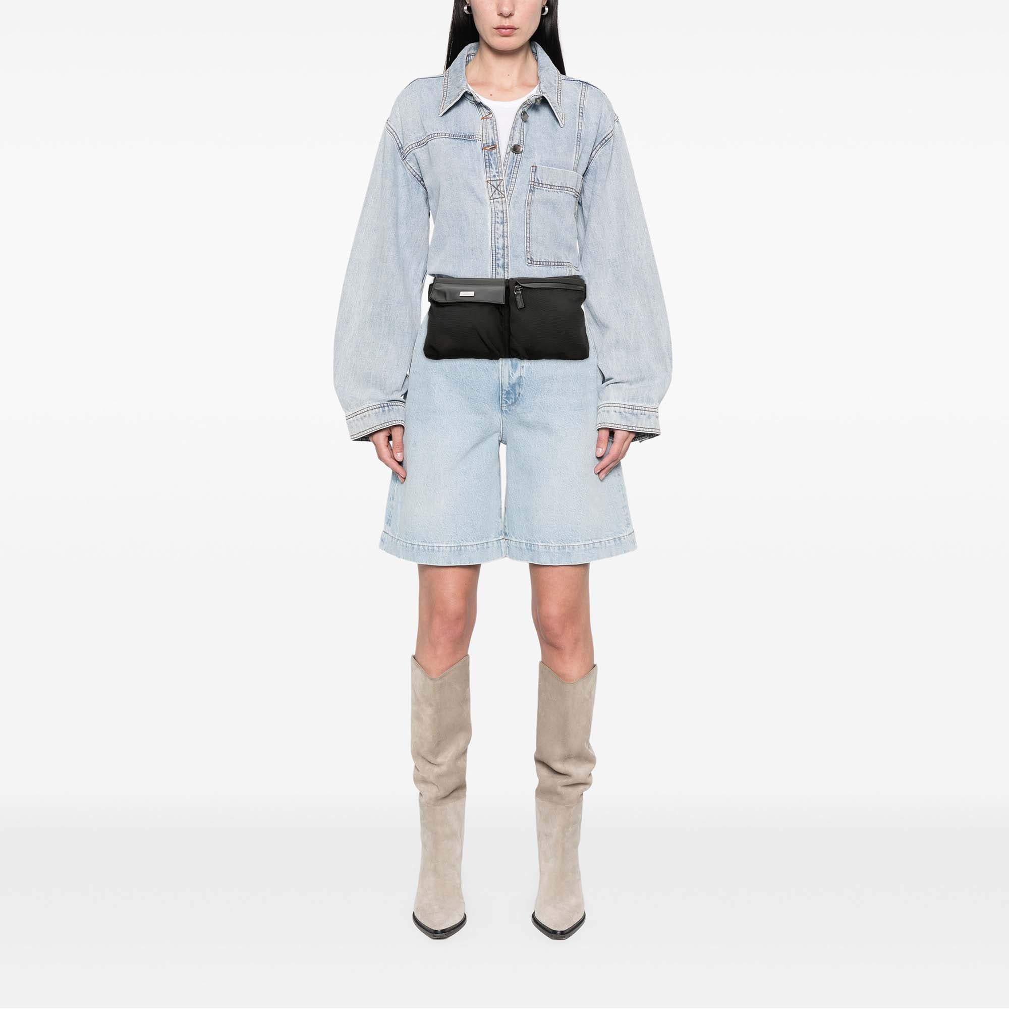 Nylon Double Pocket Belt Bag - Image 7