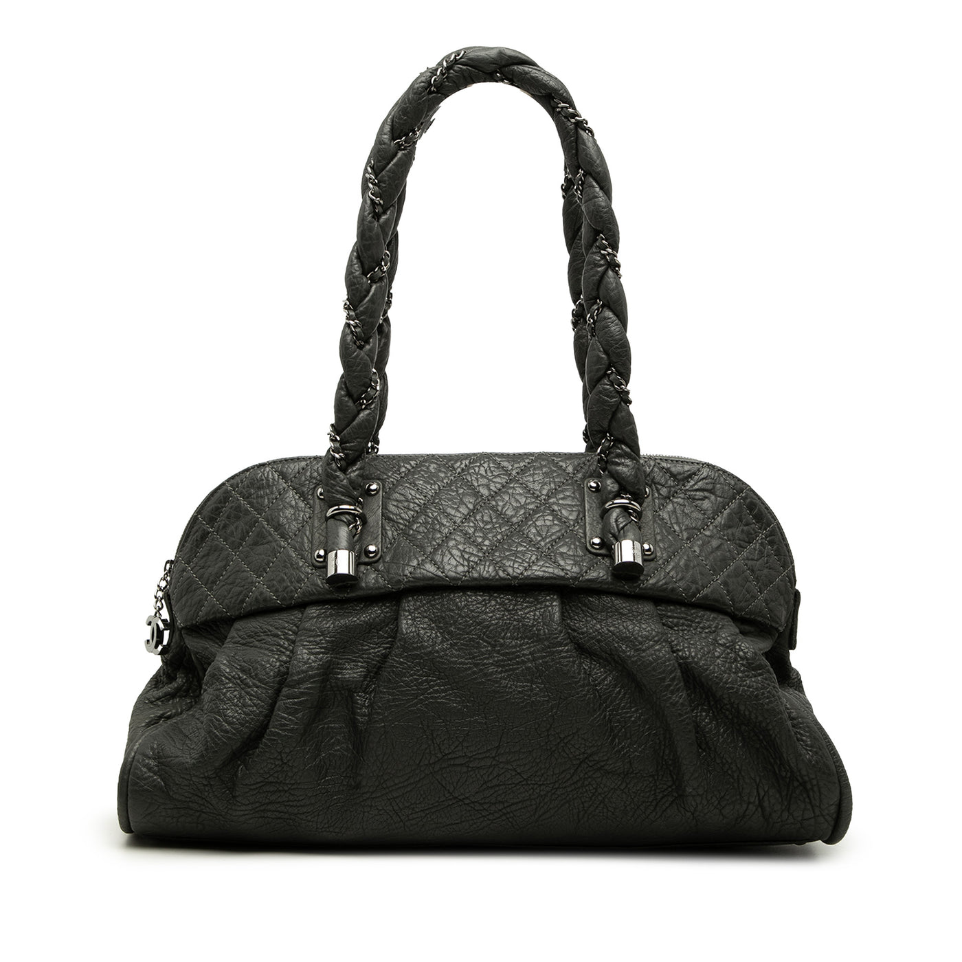 Calfskin Lady Braid Shoulder Bag - Image 1
