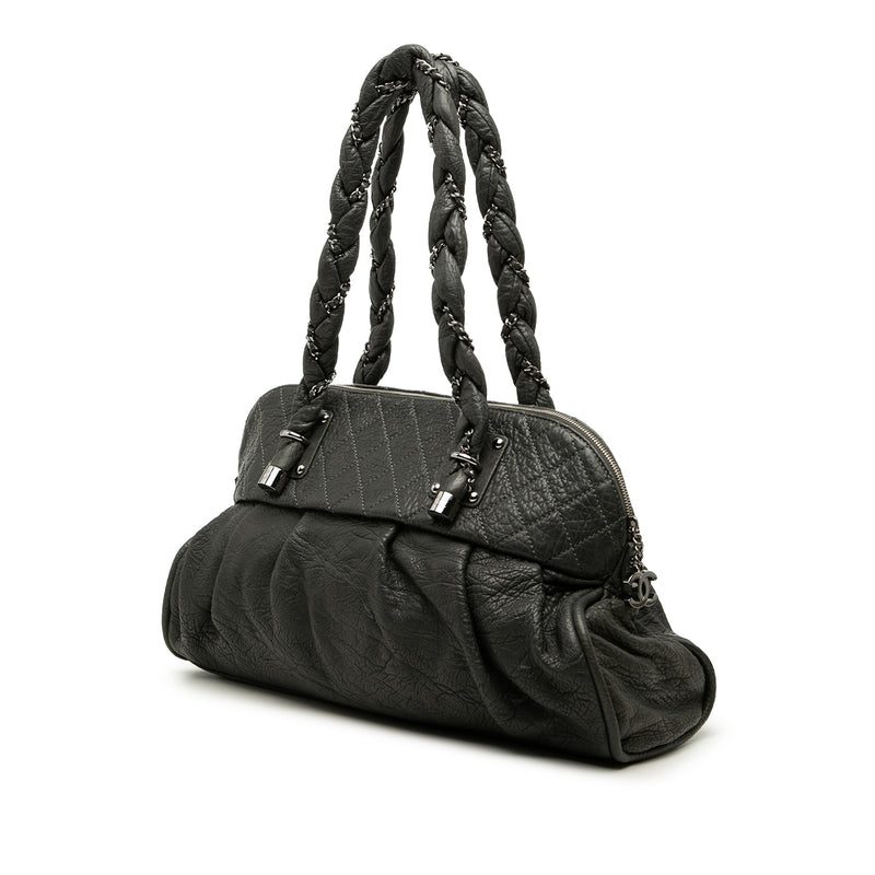 Calfskin Lady Braid Shoulder Bag - Image 2