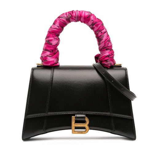 Small Shiny Box Calfskin Hourglass Top Handle Bag - Image 1