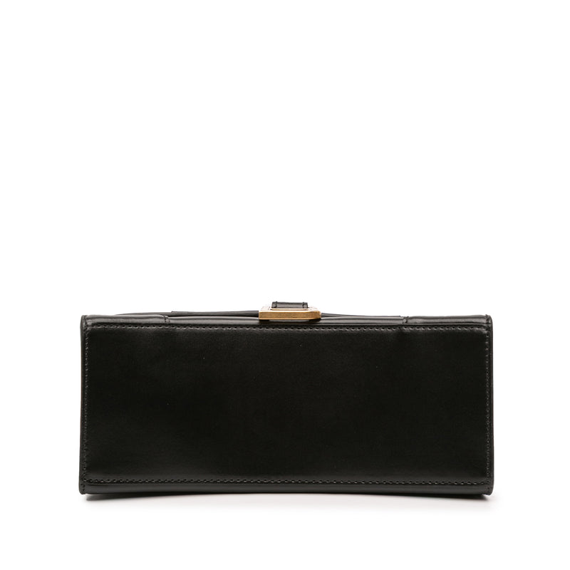 Small Shiny Box Calfskin Hourglass Top Handle Bag - Image 3