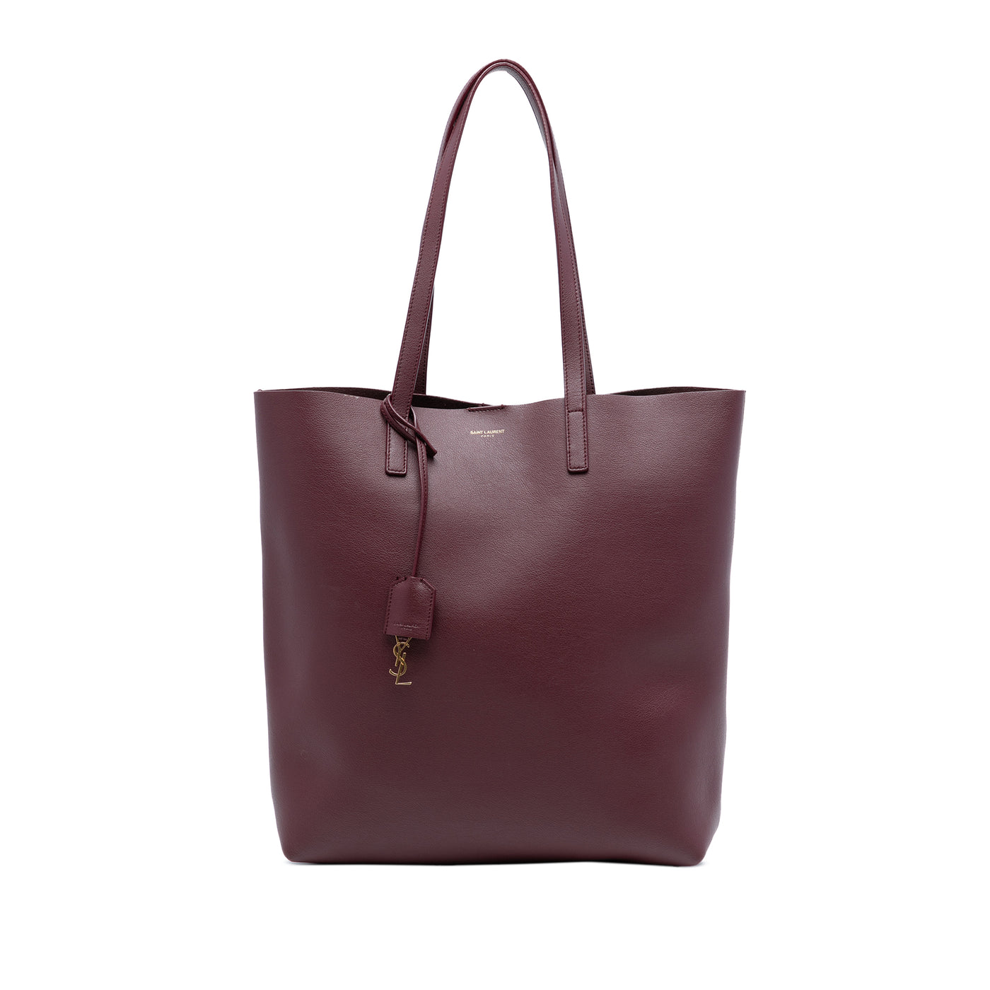 North South Leather Shopping Tote - Image 1