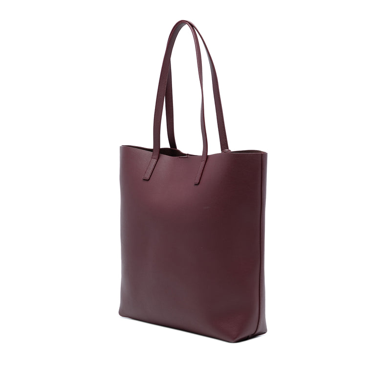 North South Leather Shopping Tote - Image 2