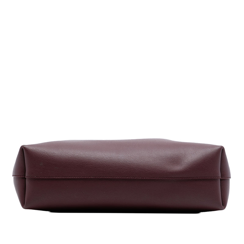 North South Leather Shopping Tote - Image 3