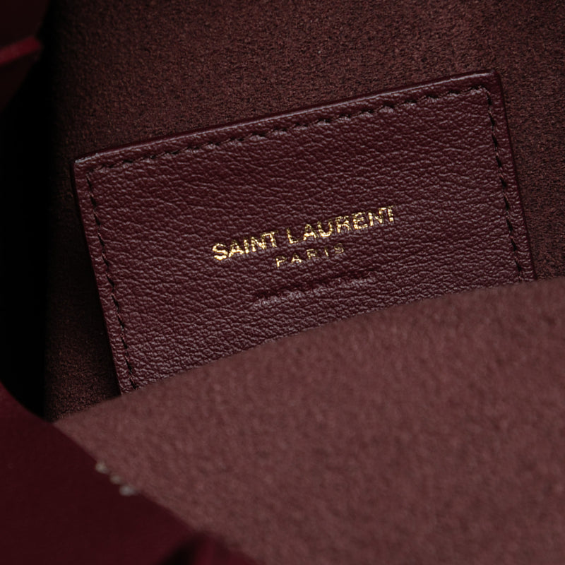 North South Leather Shopping Tote - Image 5