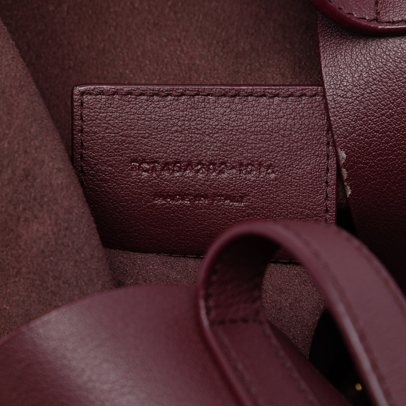 North South Leather Shopping Tote - Image 6