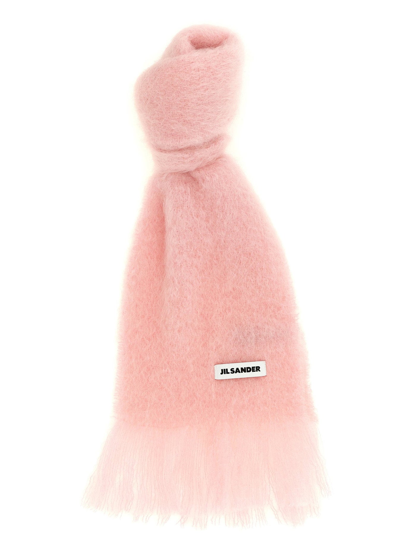 Jil Sander Mohair Wool Blend Scarf — Pink Scarfs