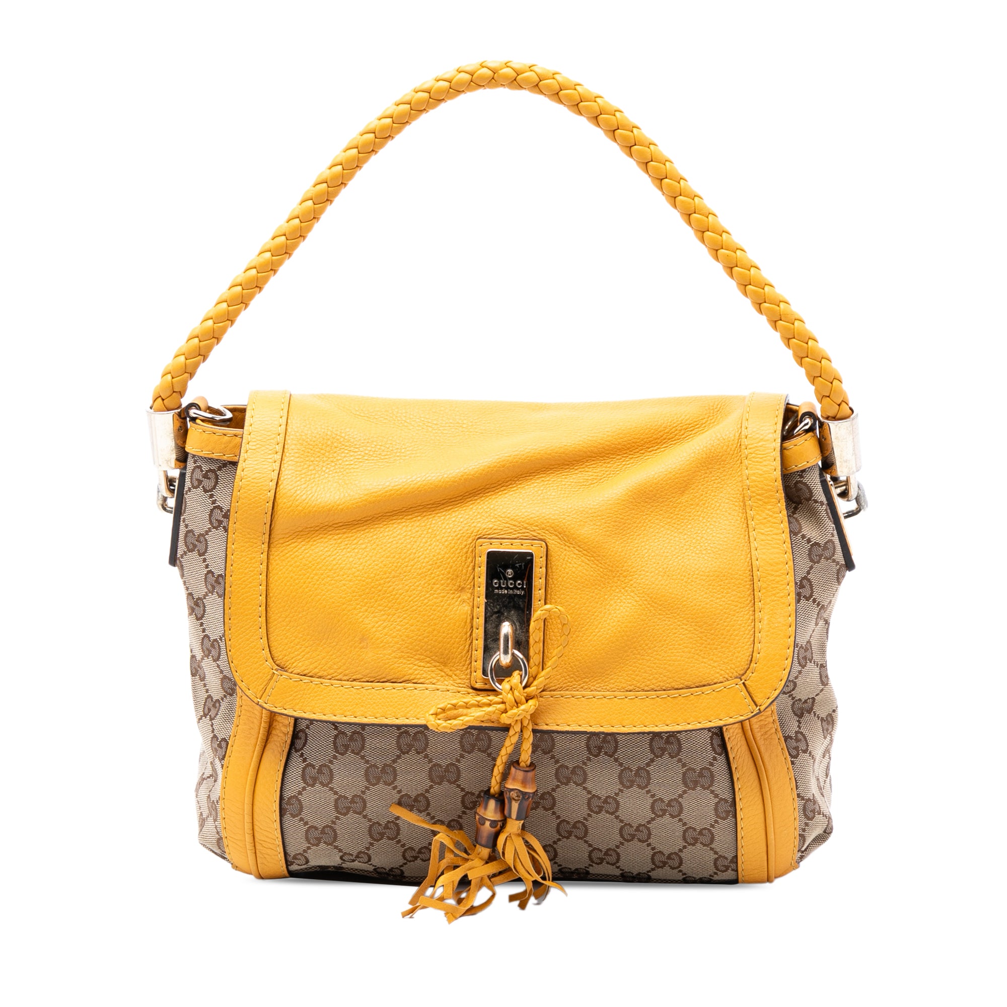 GG Canvas Bella Flap Satchel - Image 1