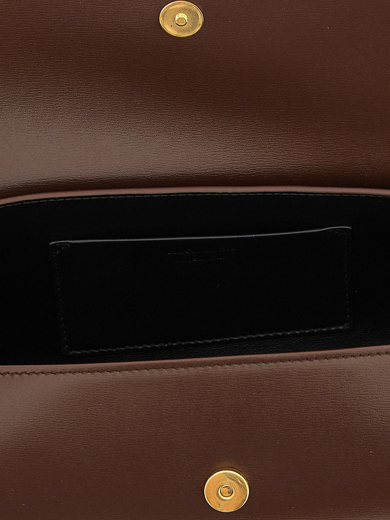 Jil Sander Cannolo Shoulder Bag — Brown Smooth Calf Leather