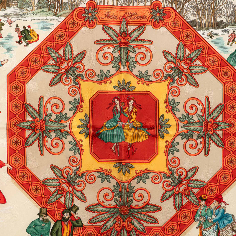 Joies d Hiver Silk Scarf 90 - Image 7