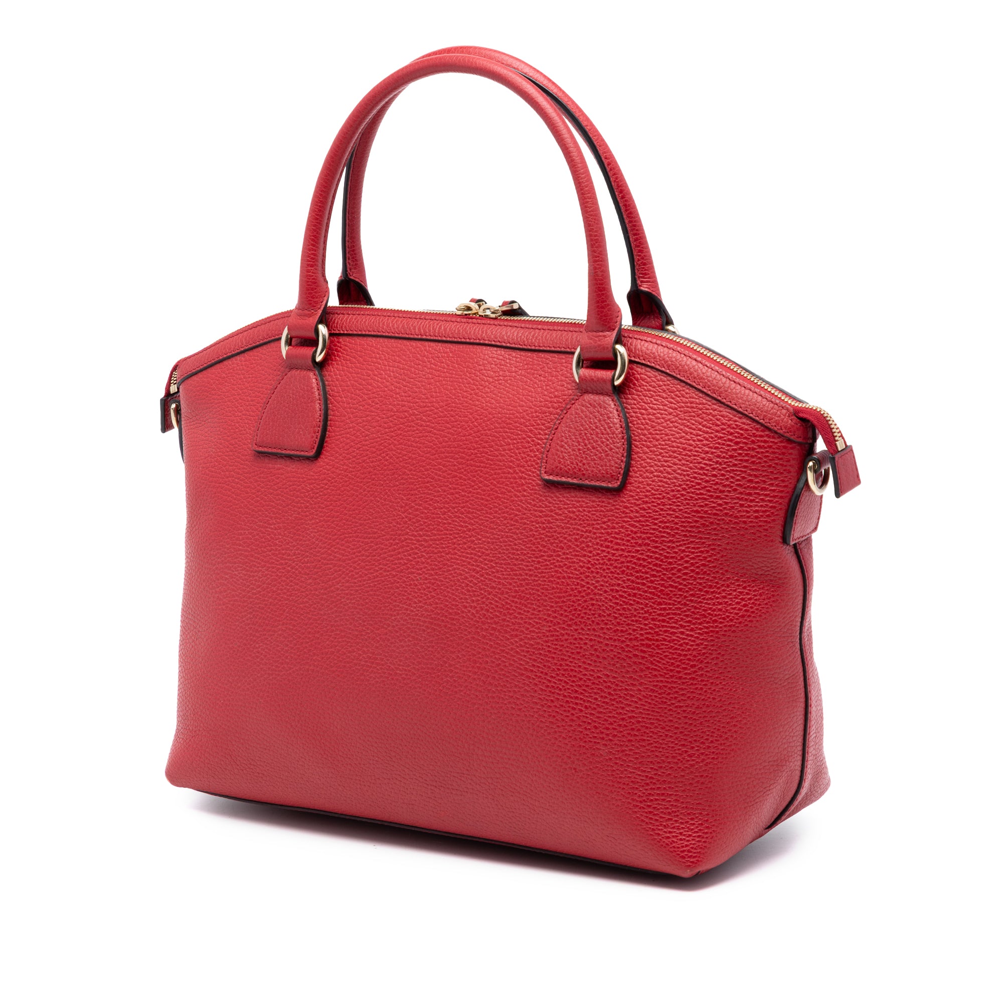 Large Dollar Calfskin GG Charm Dome Satchel - Image 2