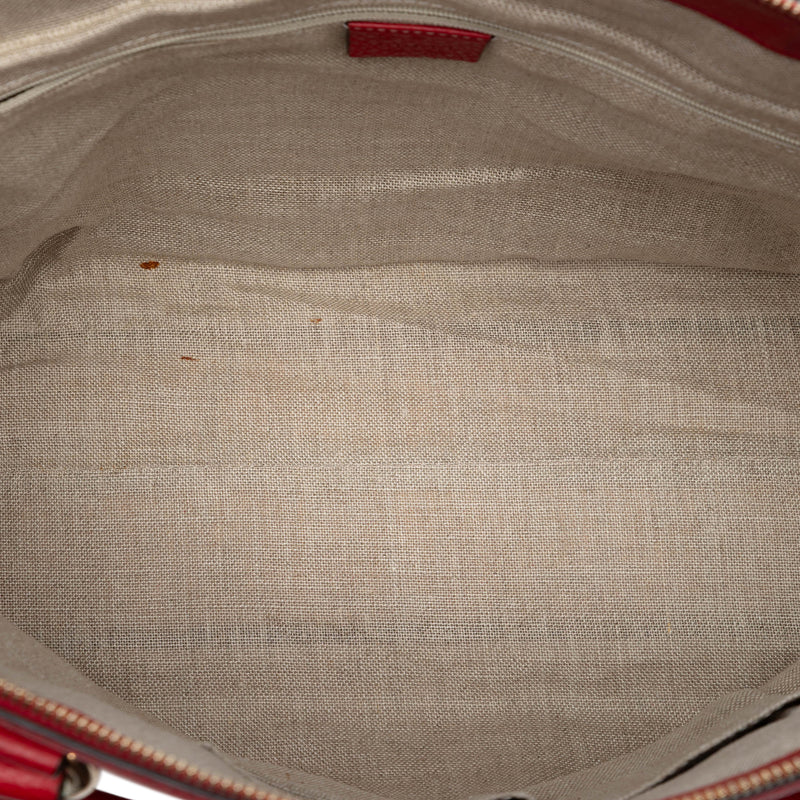 Large Dollar Calfskin GG Charm Dome Satchel - Image 4