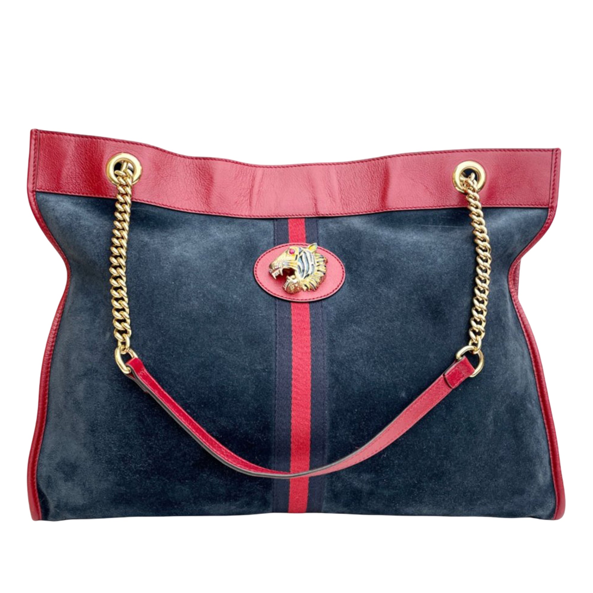 Large Web Suede Rajah Tote - Image 1