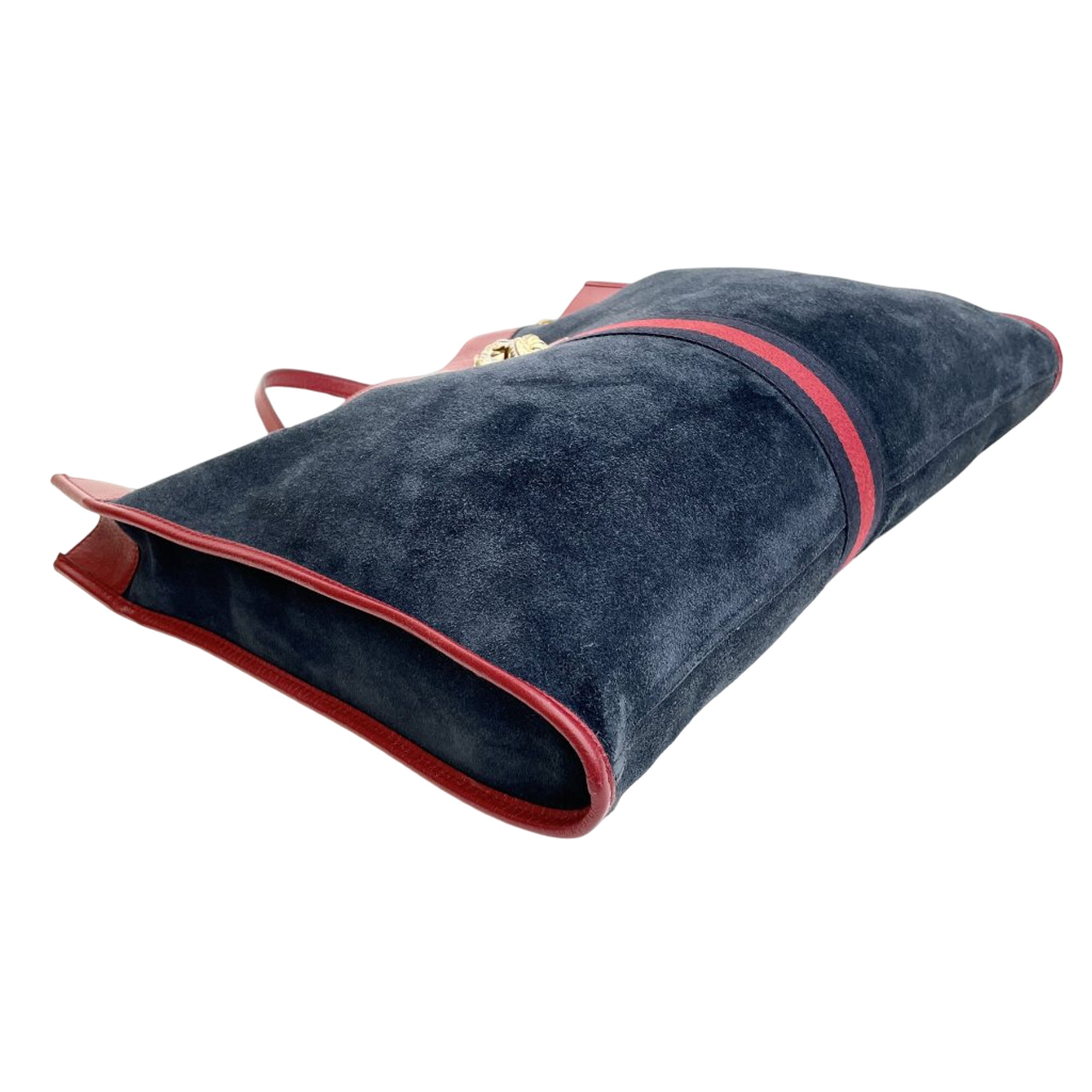 Large Web Suede Rajah Tote - Image 12