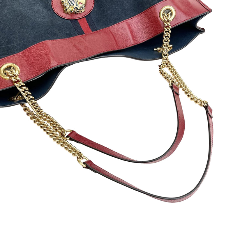 Large Web Suede Rajah Tote - Image 13