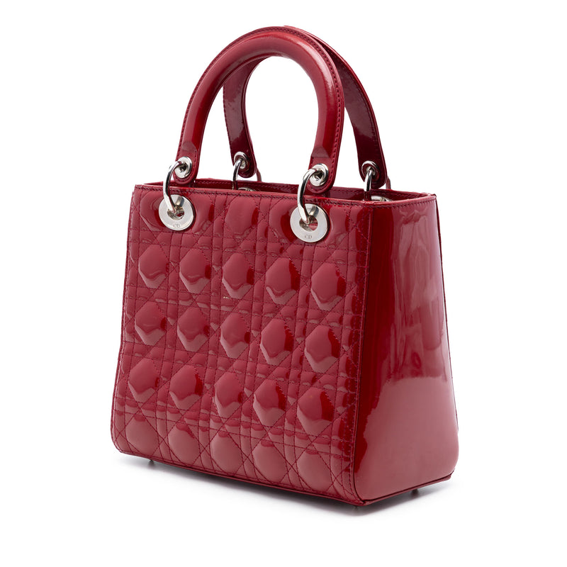 Medium Patent Cannage Lady Dior - Image 2