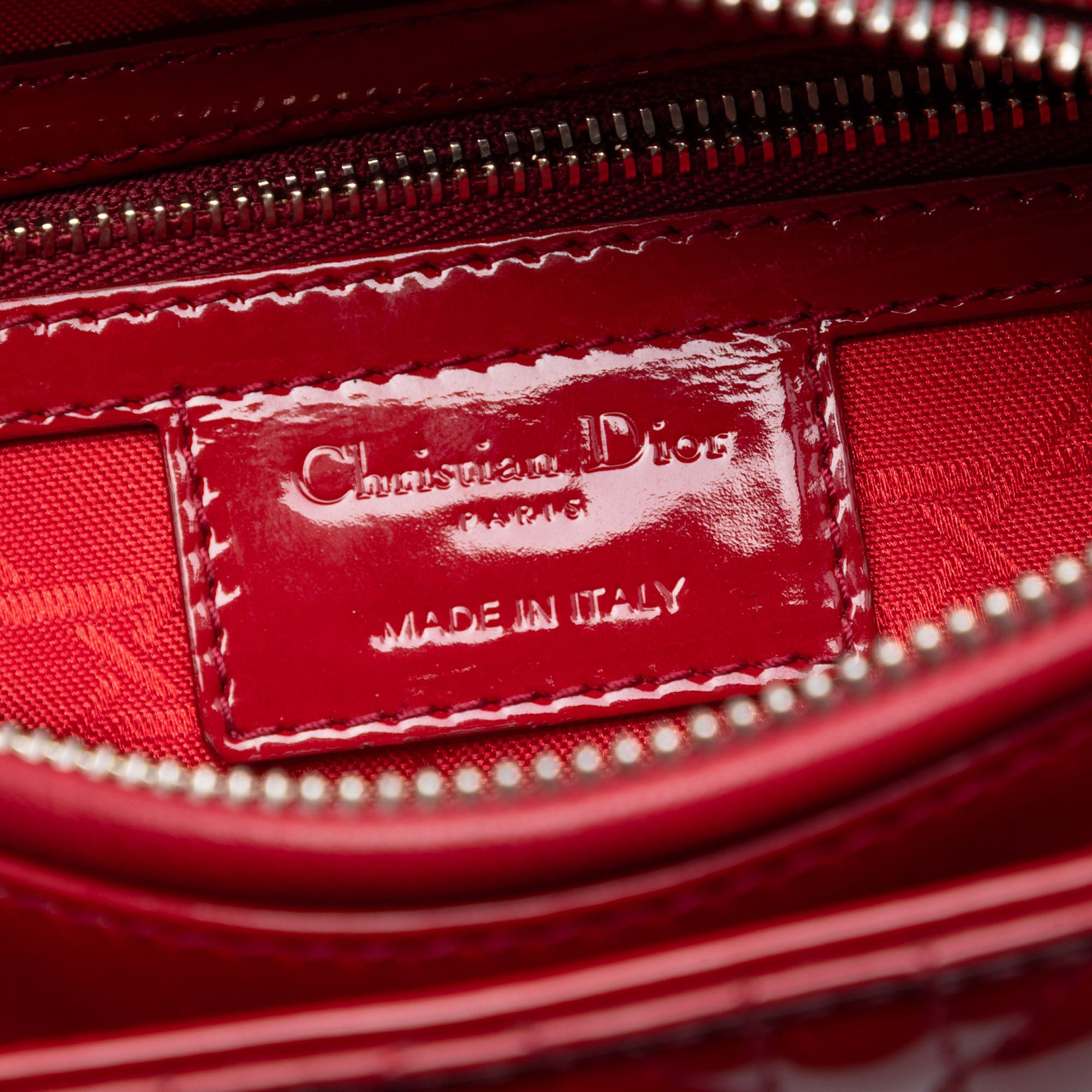 Medium Patent Cannage Lady Dior - Image 5
