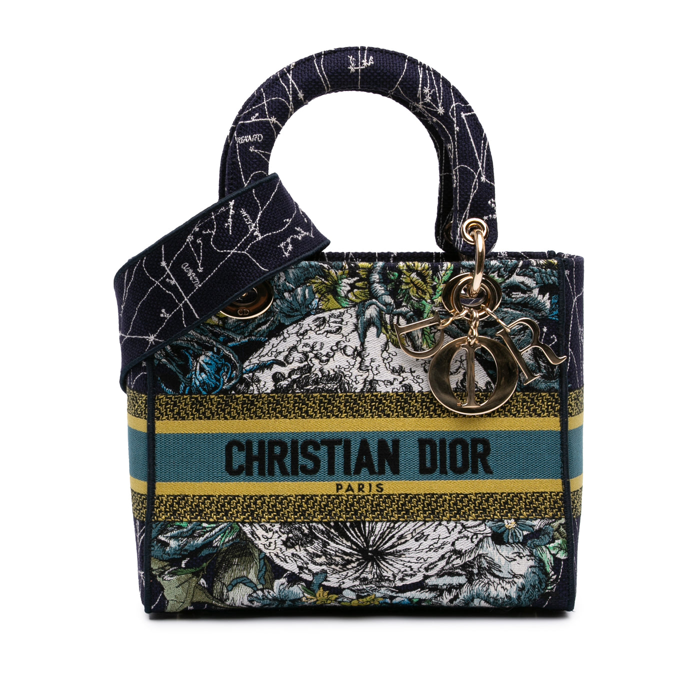 Medium Embroidered Canvas Zodiac Lady D Lite - Image 1
