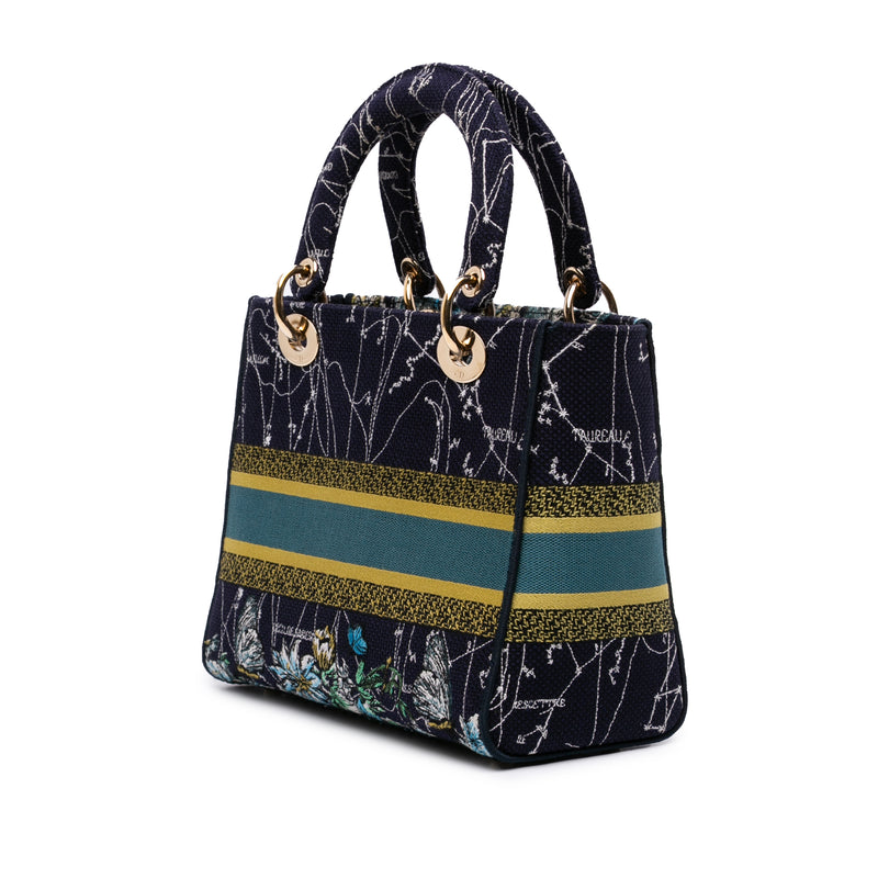 Medium Embroidered Canvas Zodiac Lady D Lite - Image 2