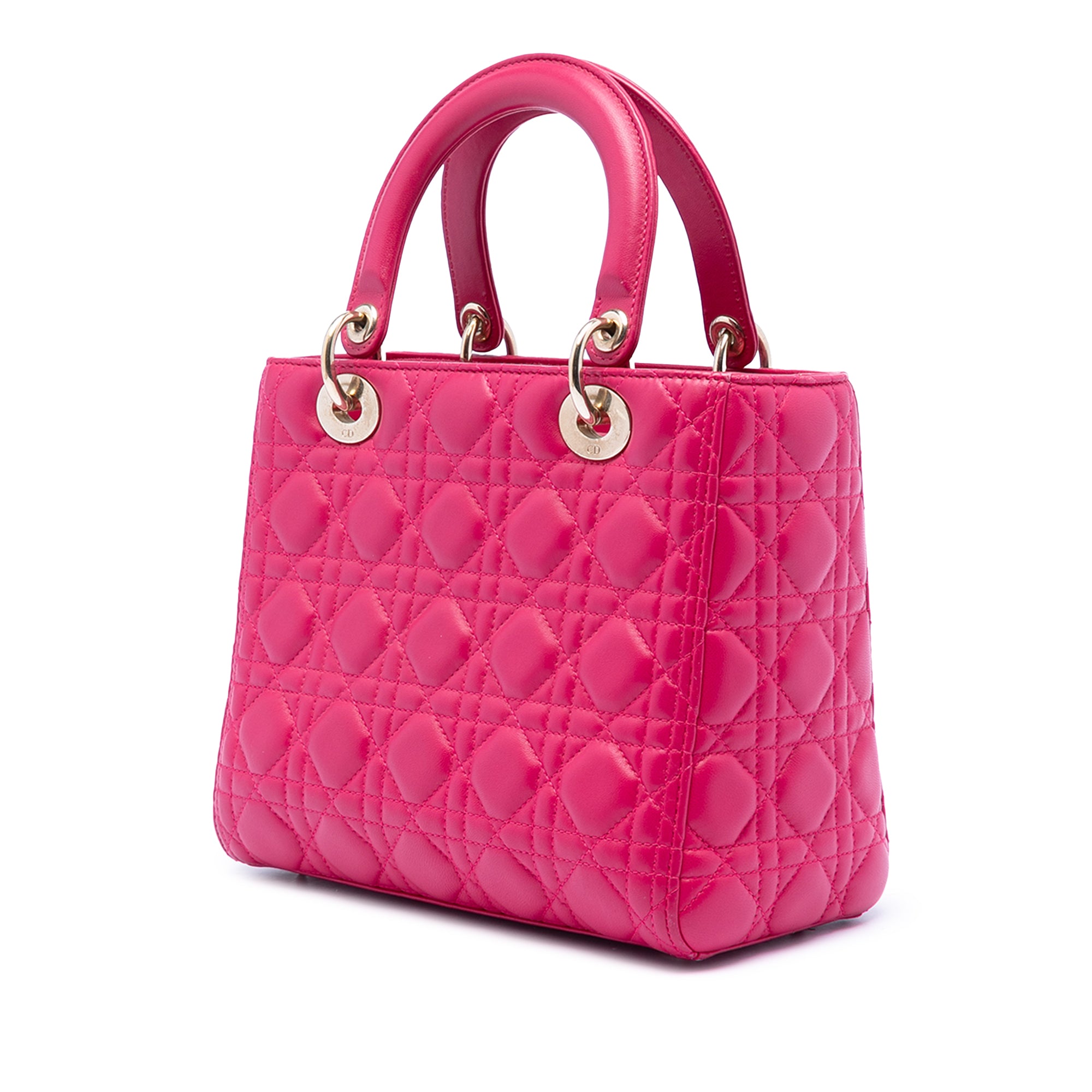 Medium Lambskin Cannage Lady Dior - Image 2
