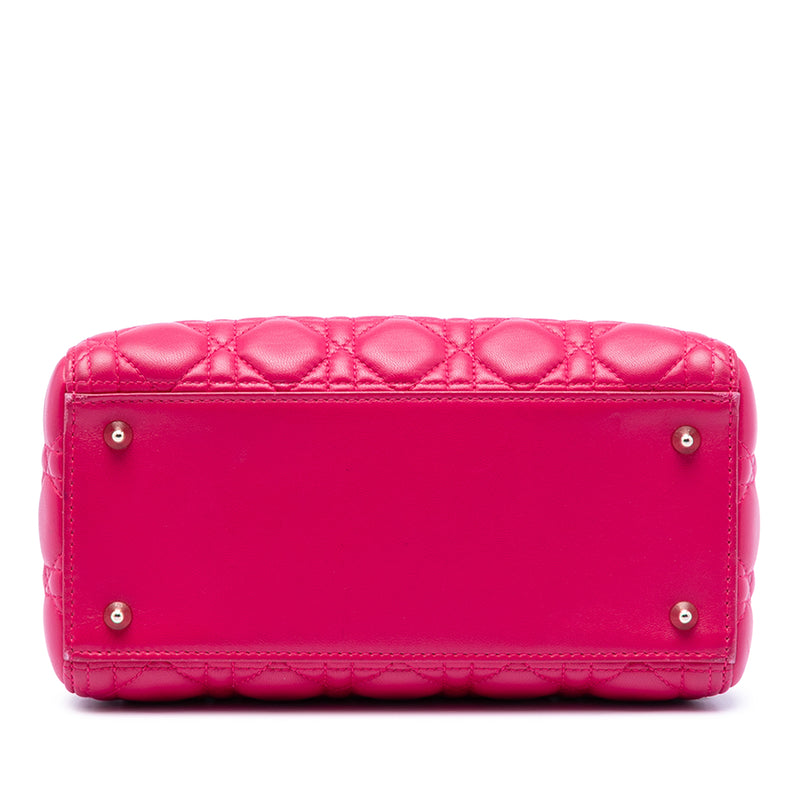 Medium Lambskin Cannage Lady Dior - Image 3