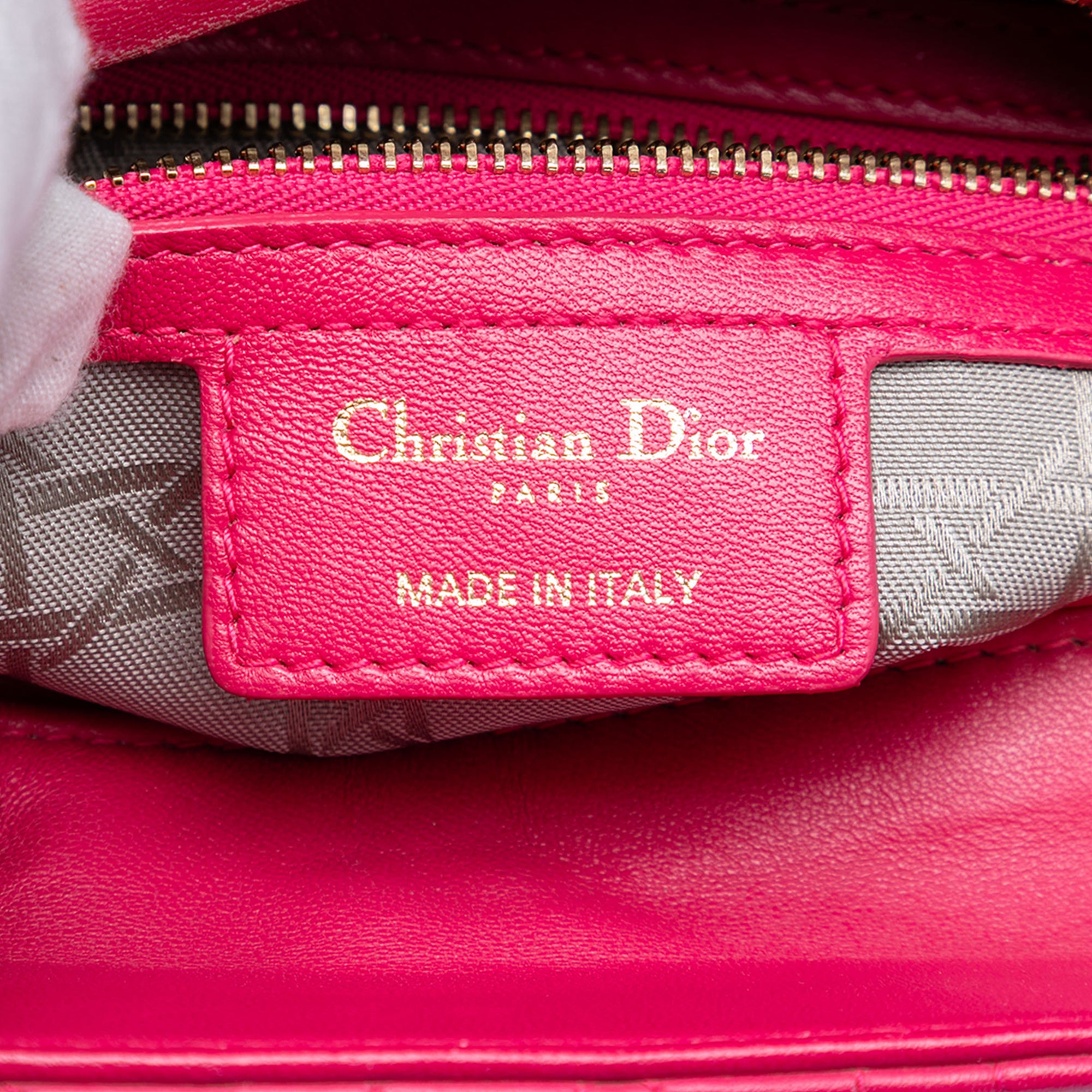 Medium Lambskin Cannage Lady Dior - Image 5