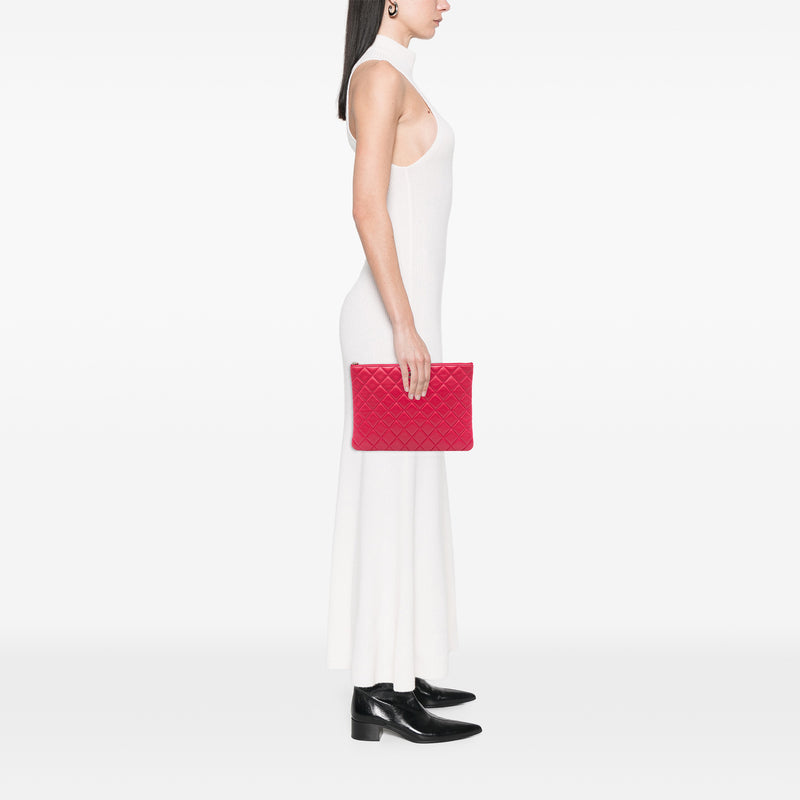 Medium Quilted Lambskin O Case Clutch - Image 7
