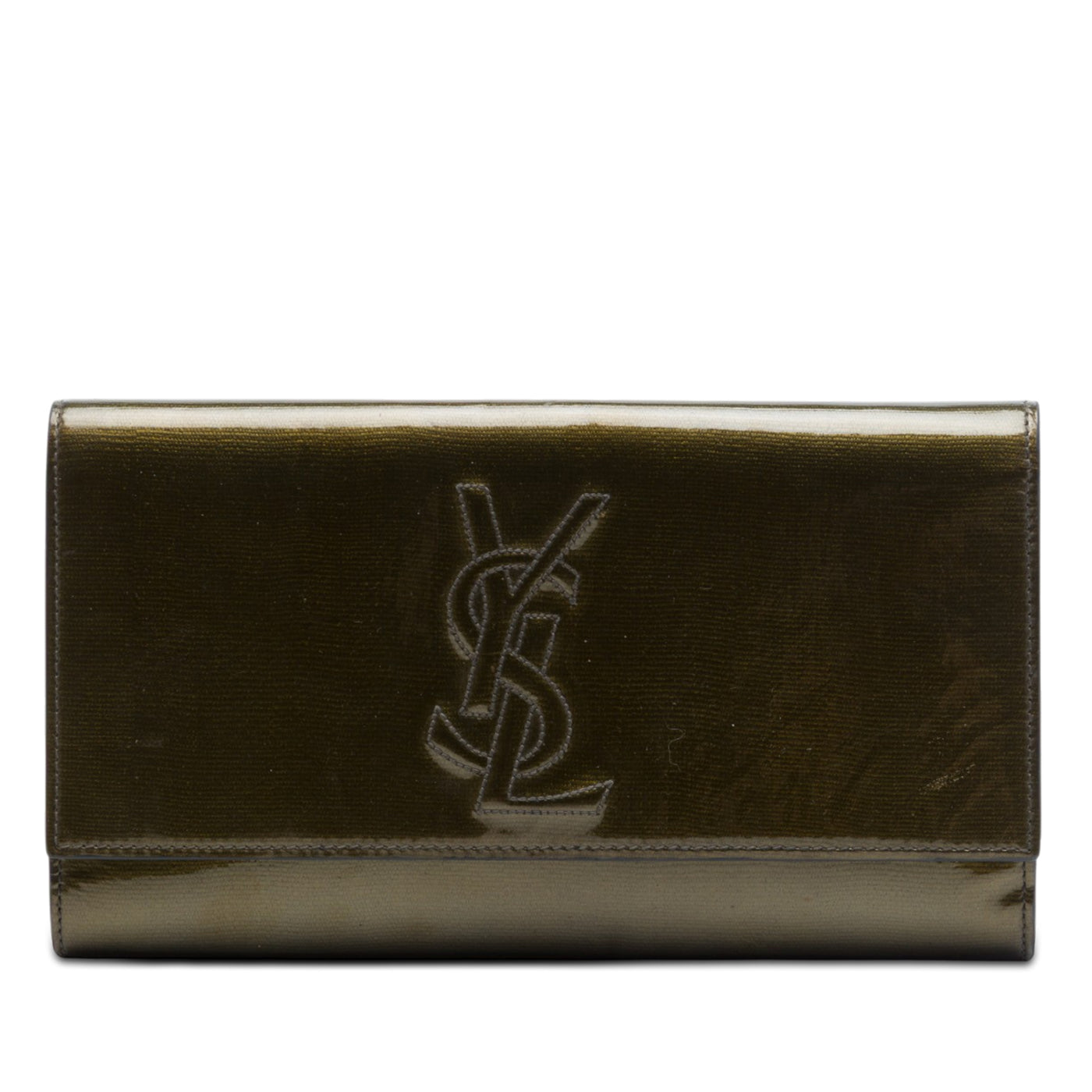 Large Patent Belle De Jour Clutch - Image 1