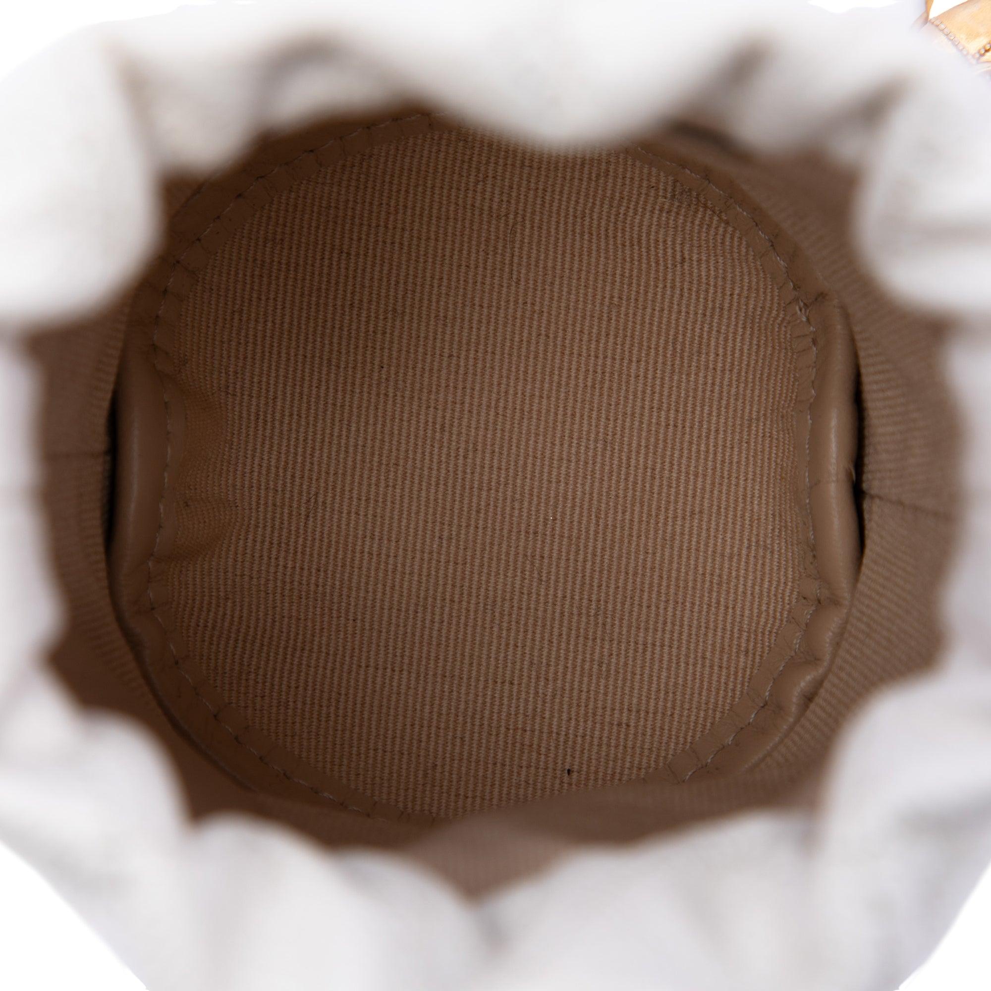 Mini Quilted Caviar Twist Your Buttons Drawstring Bucket Bag - Image 4