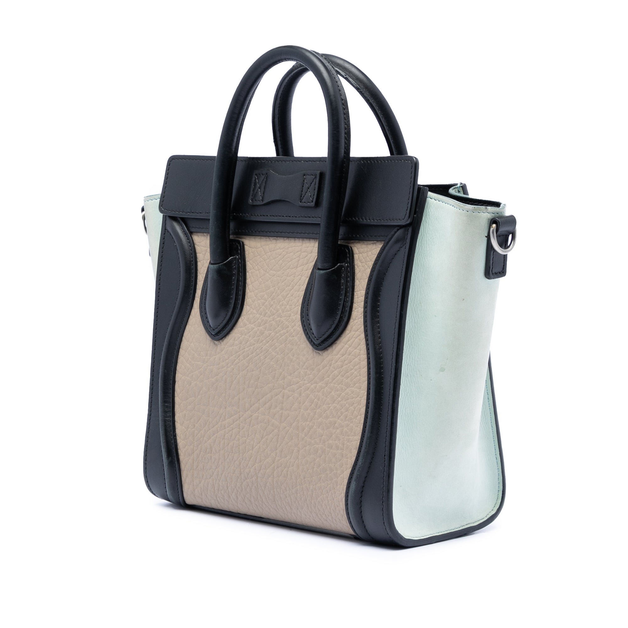 Nano Tricolor Leather Luggage Tote - Image 2