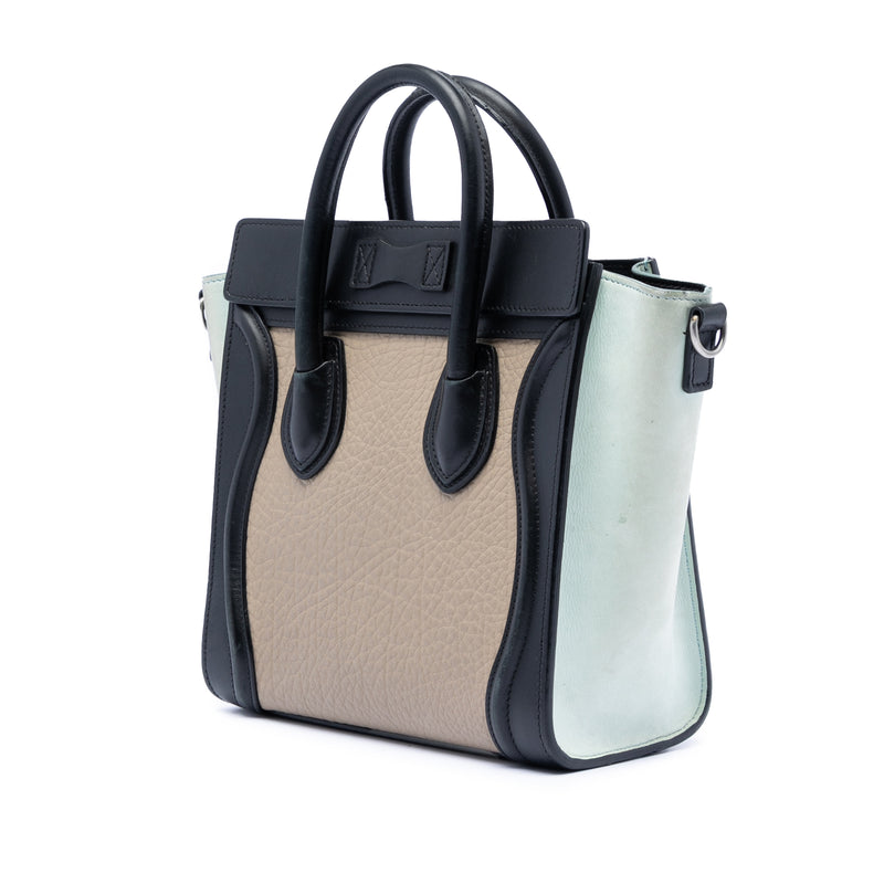 Nano Tricolor Leather Luggage Tote - Image 2