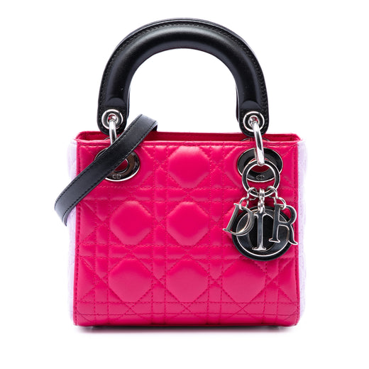 Mini Tricolor Lambskin Cannage Lady Dior - Image 1
