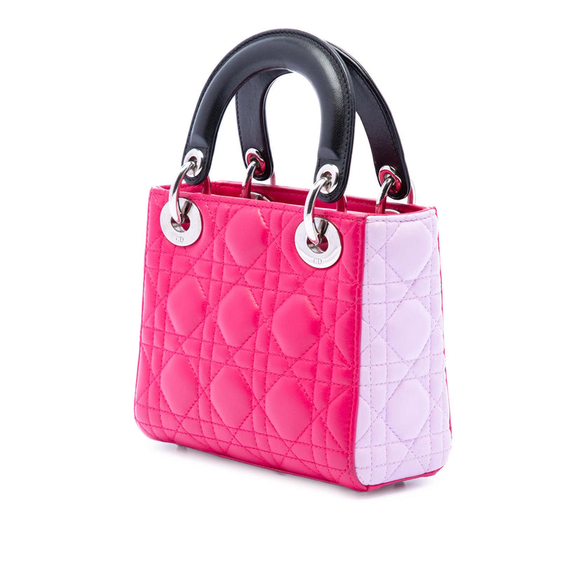 Mini Tricolor Lambskin Cannage Lady Dior - Image 2