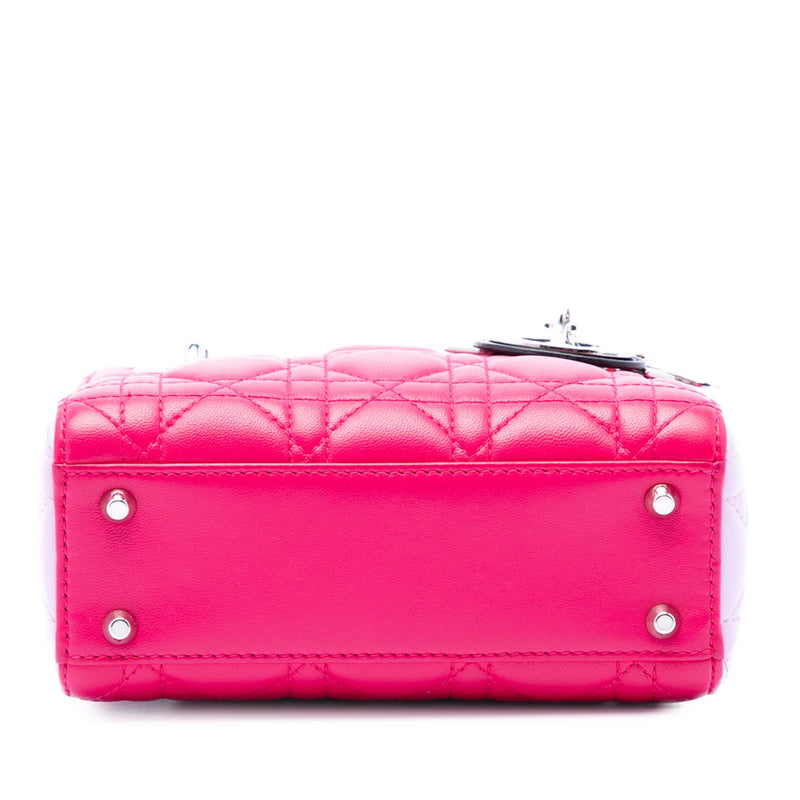 Mini Tricolor Lambskin Cannage Lady Dior - Image 3