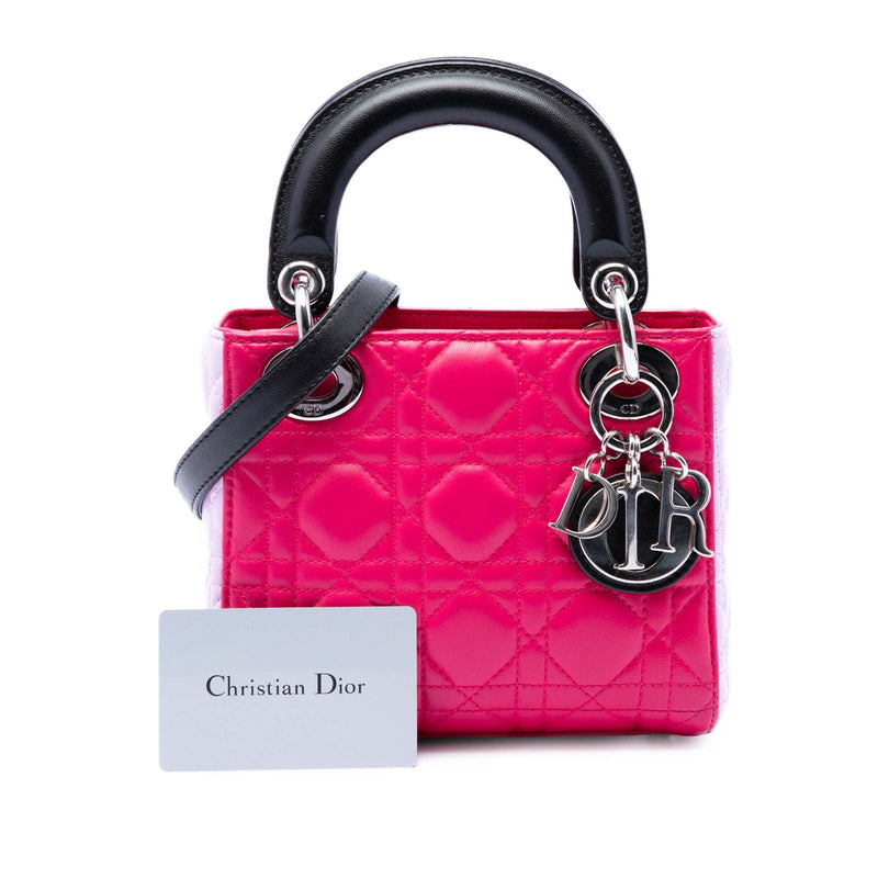 Mini Tricolor Lambskin Cannage Lady Dior - Image 7