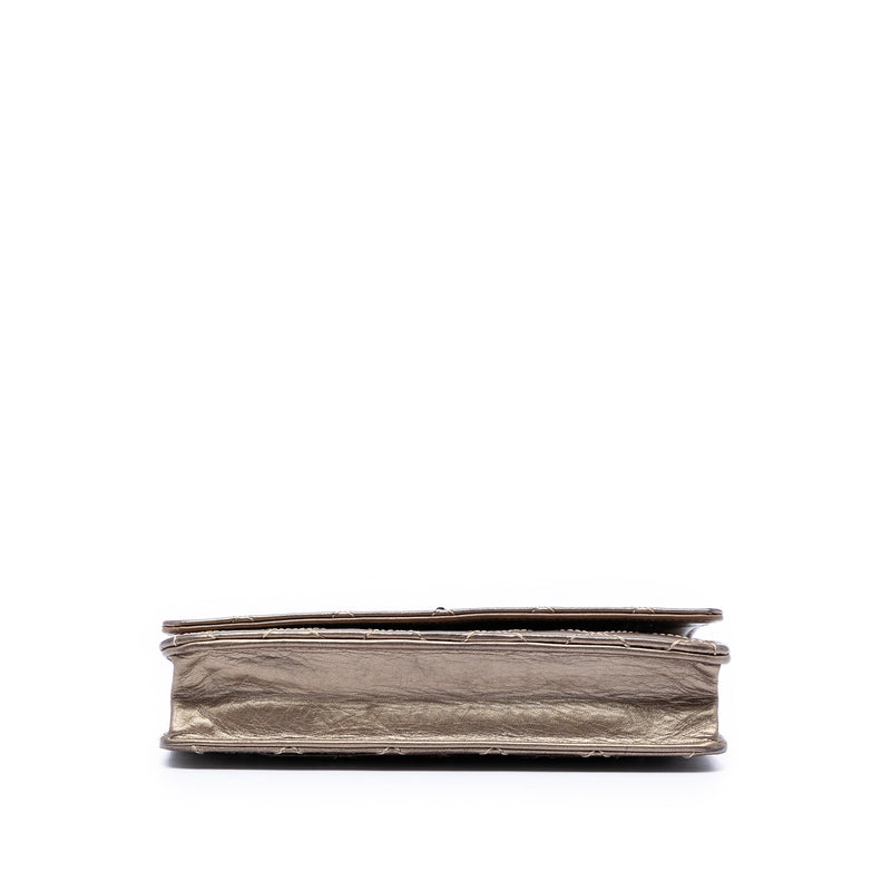 Quilted Metallic Aged Calfskin Reissue 2.55 Wallet on Chain - Image 3