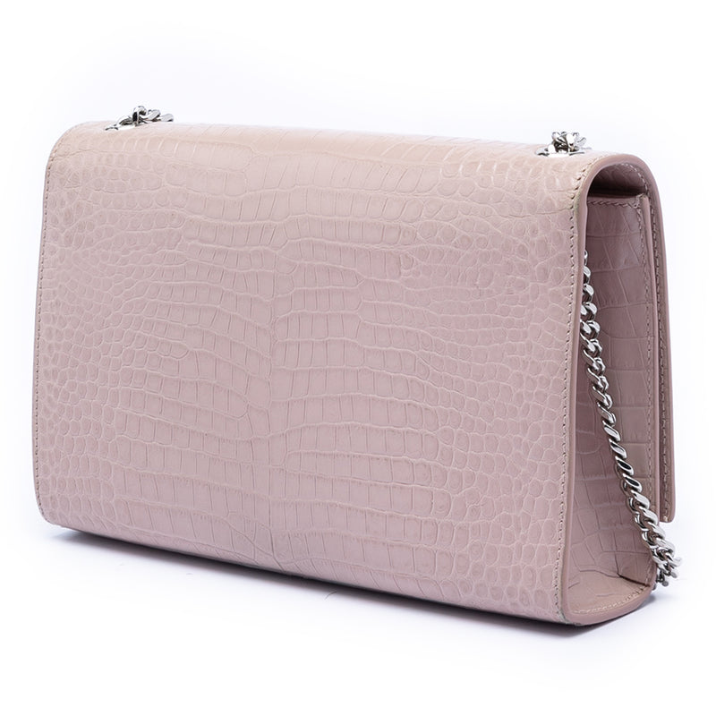 Medium Croc Embossed Leather Kate Tassel Crossbody - Image 2