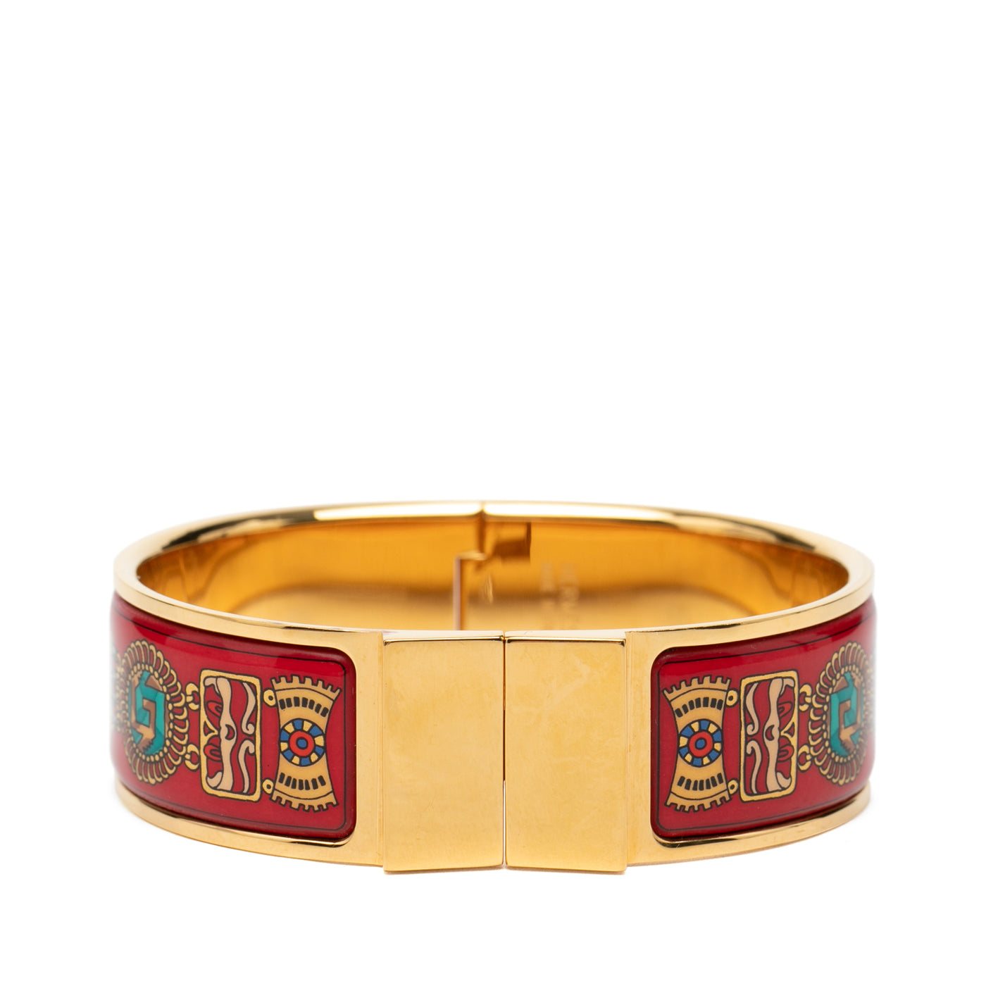 Wide Enamel Emaille Loquet Bracelet GM - Image 1
