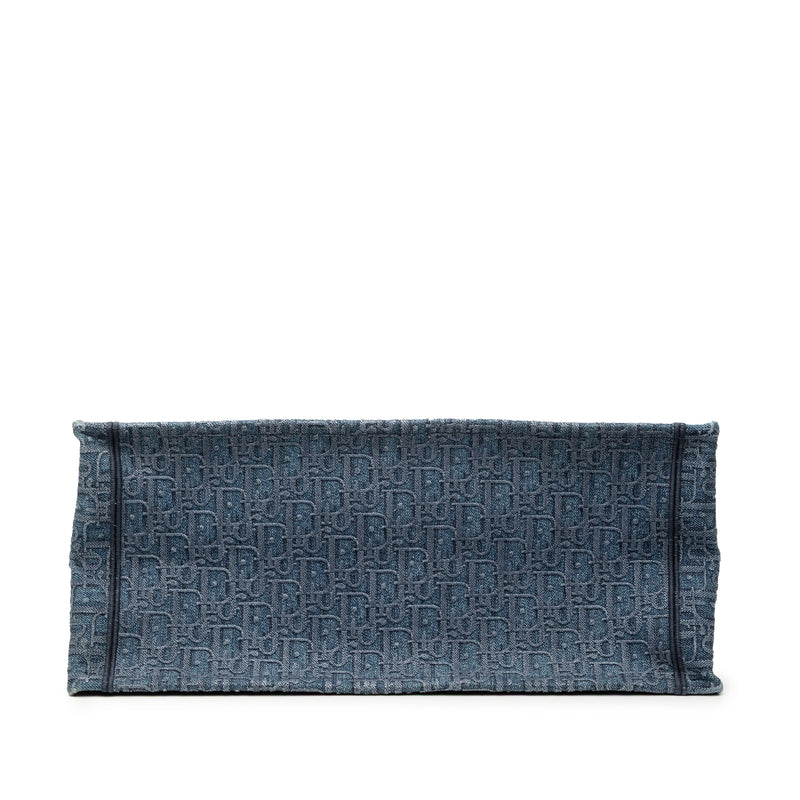 Large Oblique Denim Book Tote - Image 3