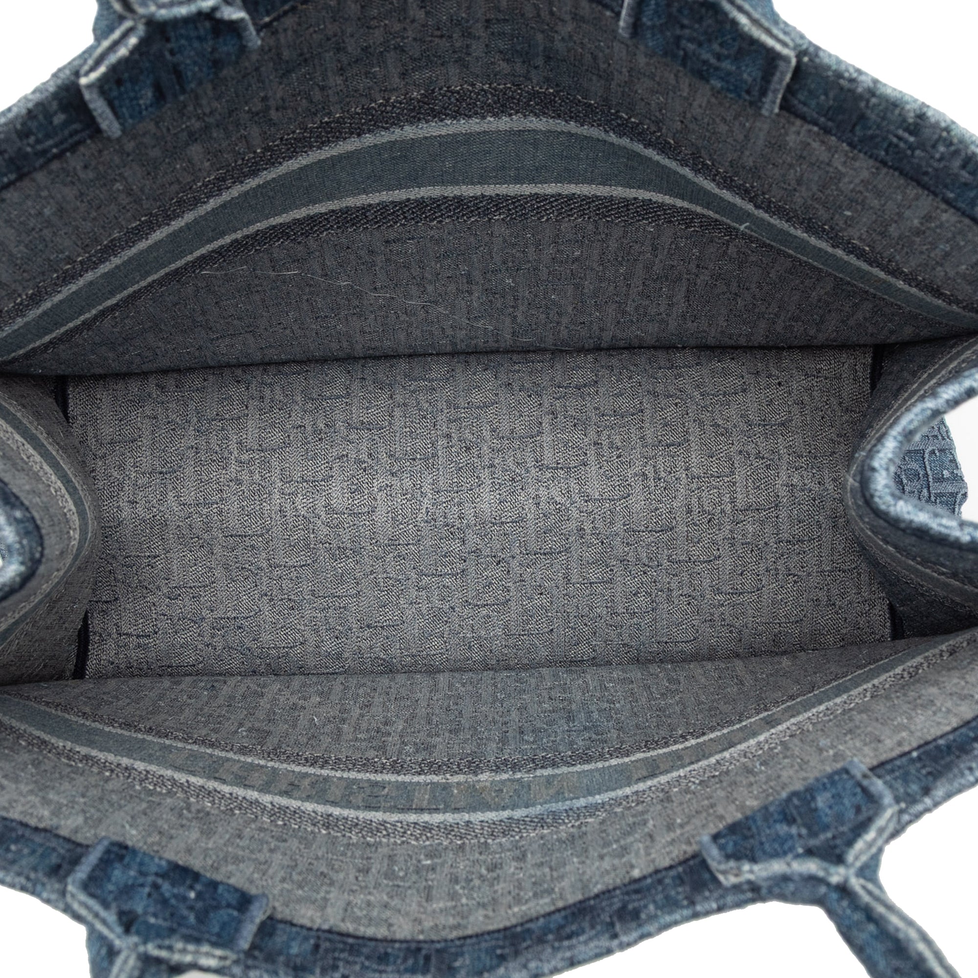 Large Oblique Denim Book Tote - Image 4