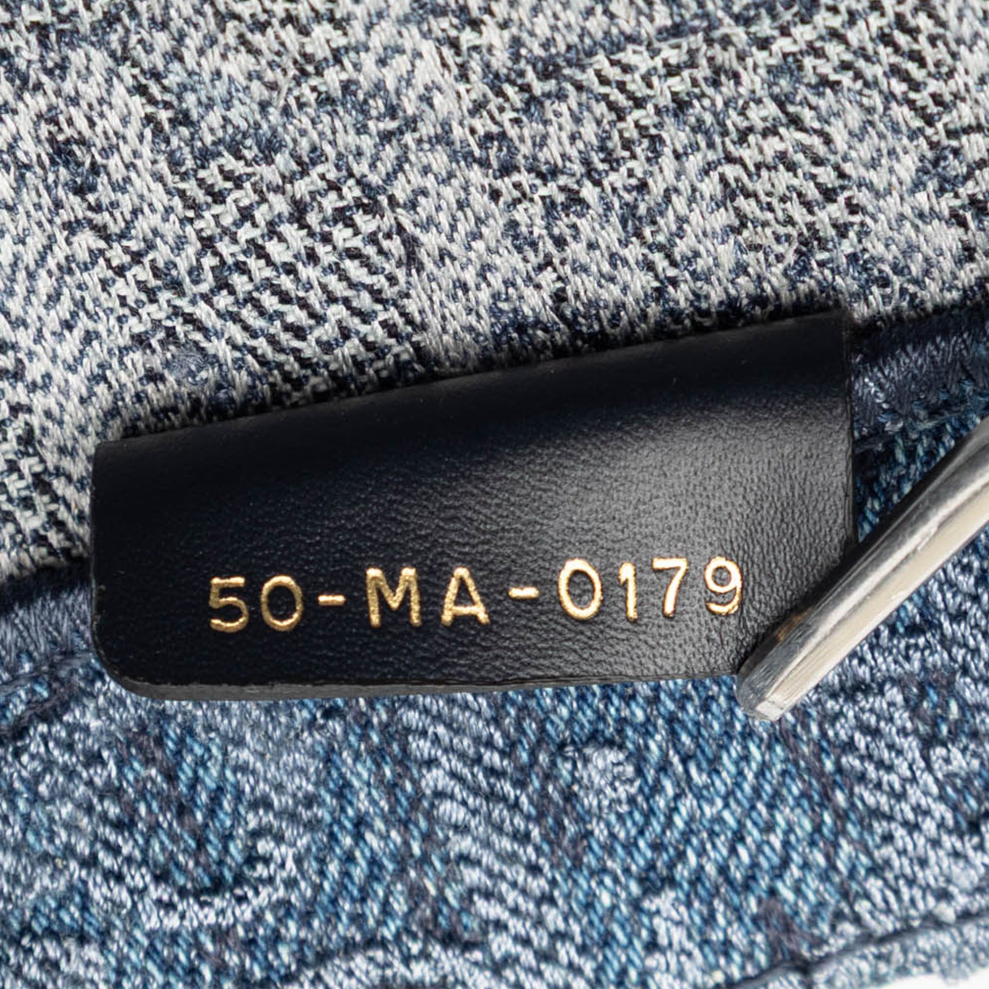 Large Oblique Denim Book Tote - Image 6