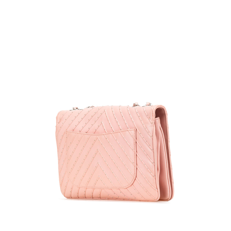 Chevron Calfskin Studded Full Flap - Image 2