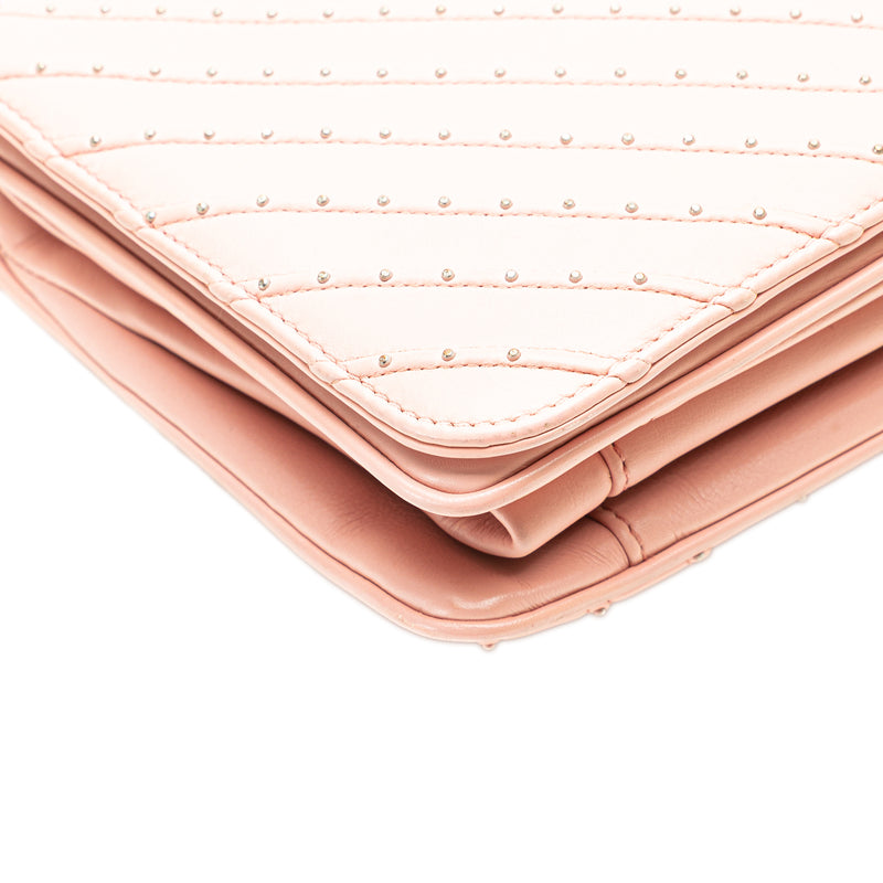 Chevron Calfskin Studded Full Flap - Image 8